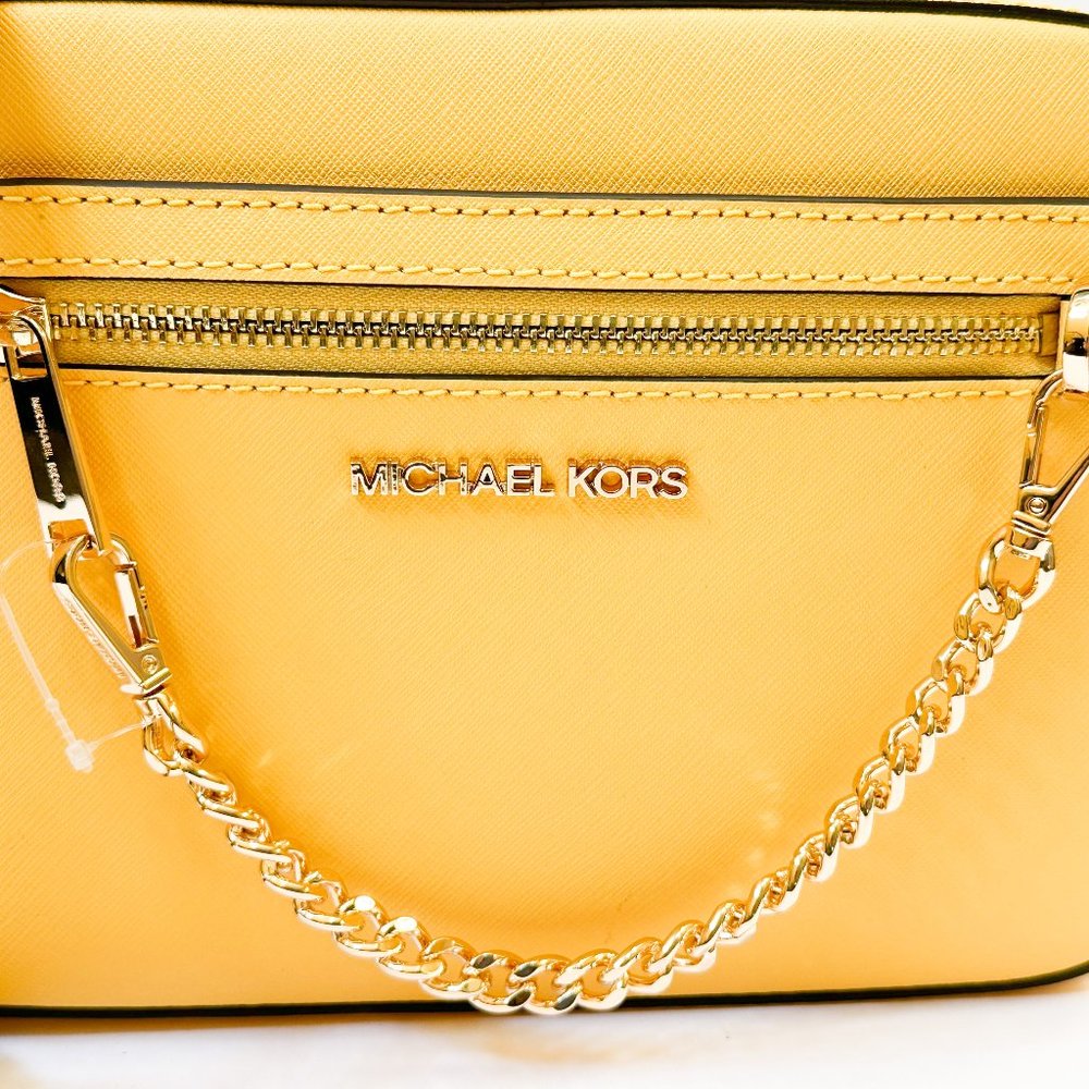 Michael Kors Jet Set Item East West Chain Shoulder Crossbody Bag Daffodil - Picture 12 of 12